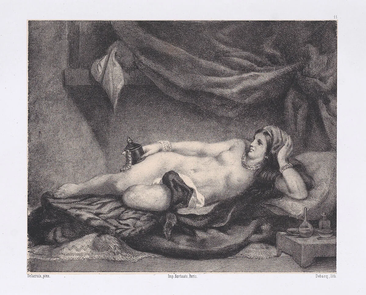 L'Odalisque — Charles Alexandre Debacq|Eugène Delacroix|Bertauts