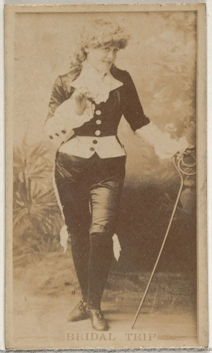 Bridal Trip, from the Actors and Actresses series (N45, Type 8) for Virginia Brights Cigarettes — Allen & Ginter