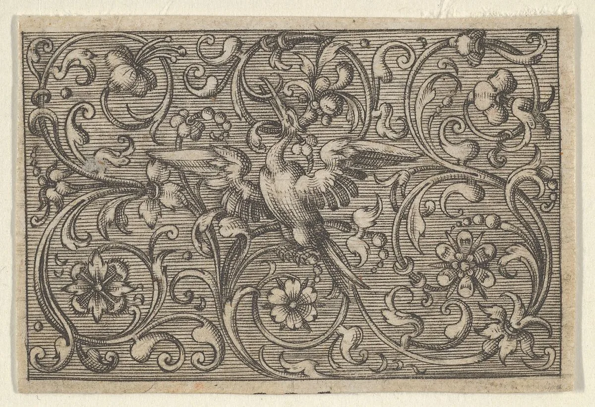 Horizontal Panel with a Bird, from Varii Generis Opera Aurifabris Necessaria — Paul Birckenhultz