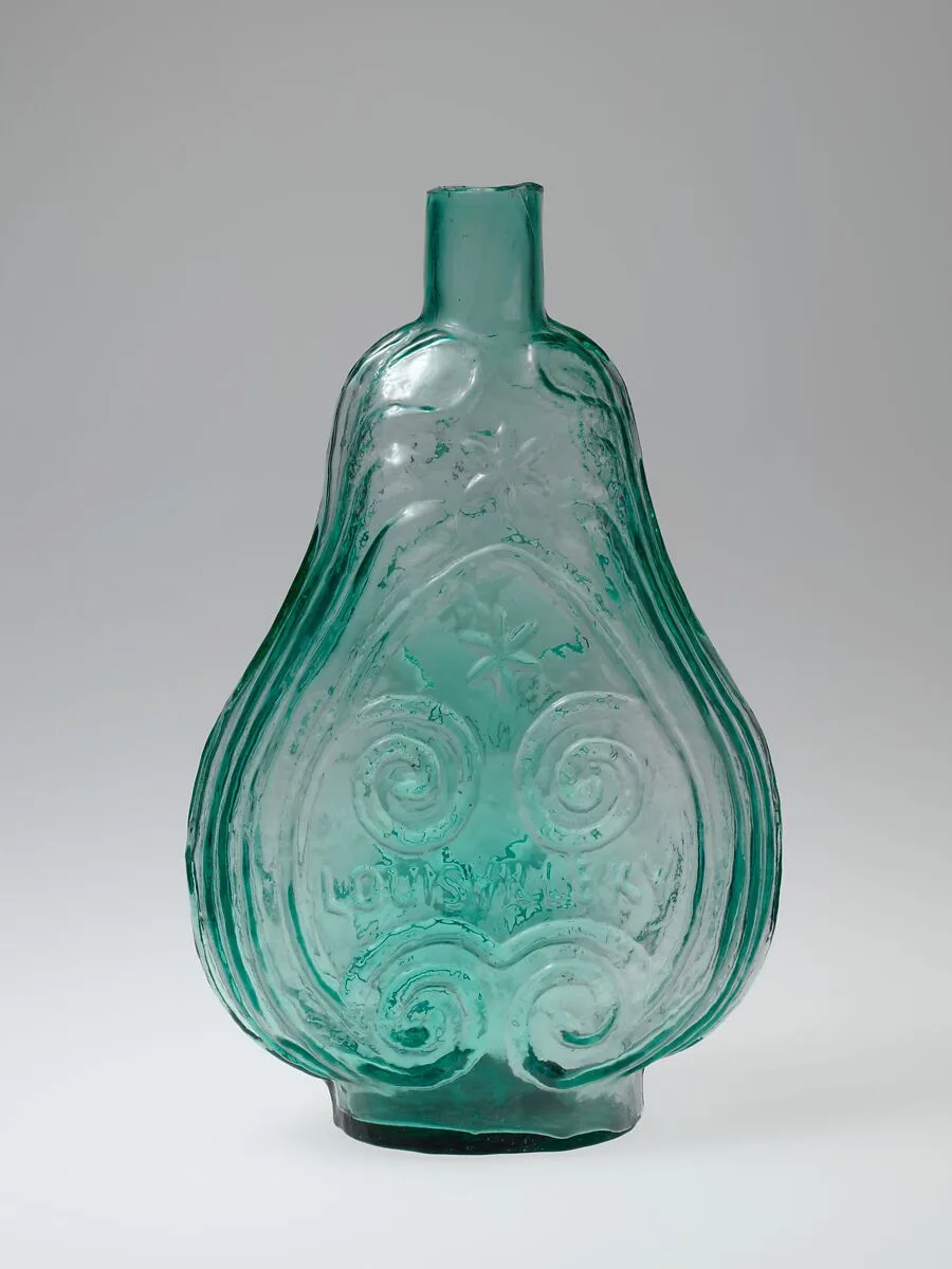 Figured flask — Louisville Glass Works