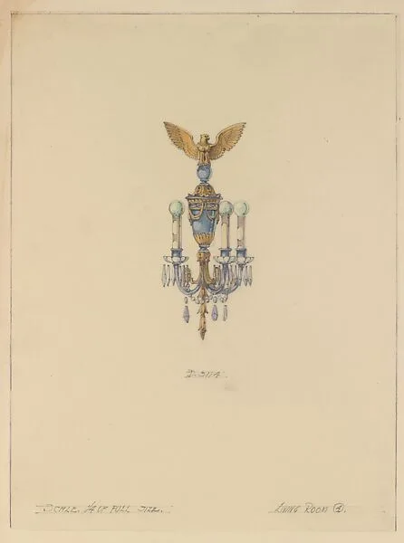 Design for wall fixture — Tiffany Glass Company|Tiffany Glass and Decorating Company|Louis C. Tiffany|Tiffany Studios
