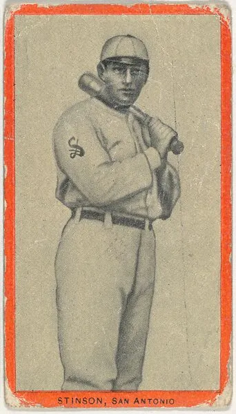 Stinson, San Antonio, Texas League, from the Baseball Players (Red Borders) series (T210) issued by Old Mill Cigarettes — Old Mill Cigarettes, Virginia