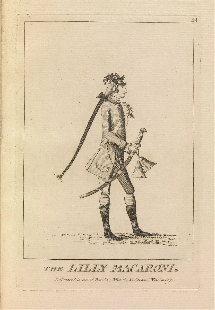 The Lilly Macaroni — Matthew Darly|Mary Darly|William John Kerr, 5th Marquess of Lothian