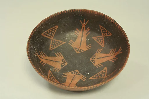 Orangeware Bowl with Fish Motif