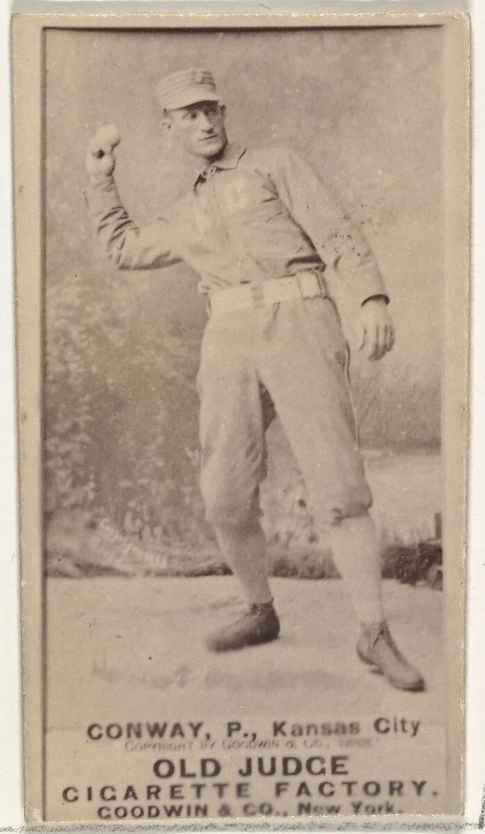 James P. "Jim" Conway, Pitcher, Kansas City Cowboys, from the Old Judge series (N172) for Old Judge Cigarettes — Goodwin & Company
