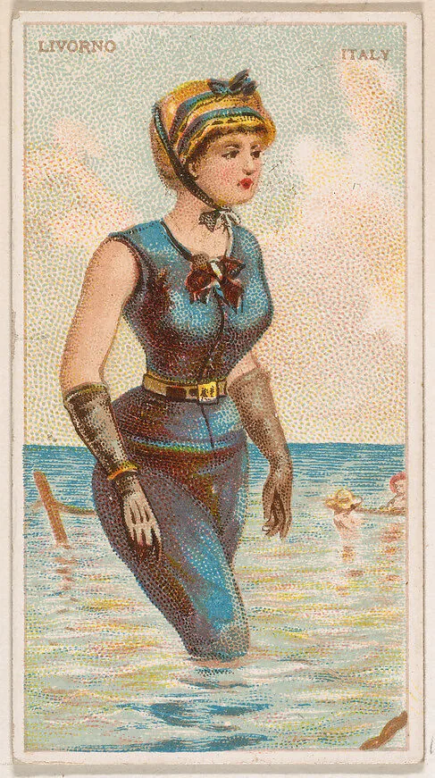 Livorno, Italy, from the Surf Beauties series (N232), issued by Kinney Bros. — Kinney Brothers Tobacco Company