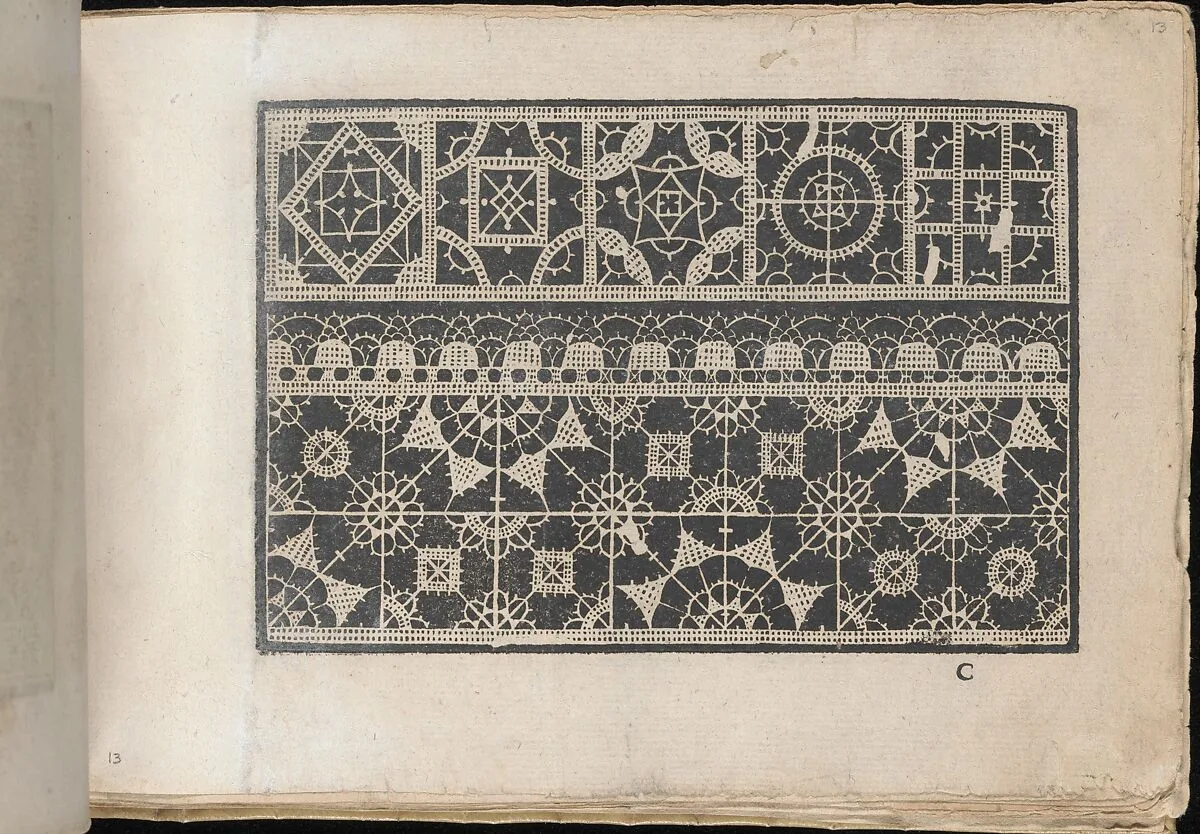 Fiori di Ricami Nuovamente Posti in Luce, page 13 (recto) — Matteo Florimi|Francesco de' Franceschi