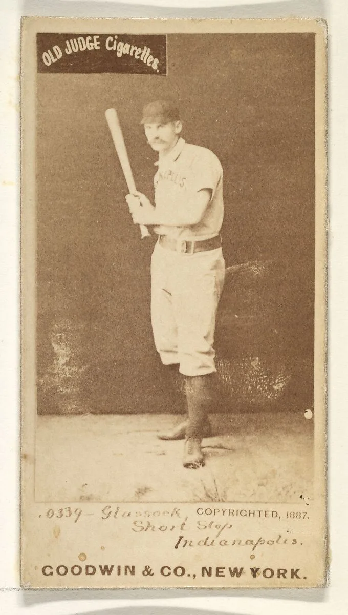 Glasscock, Shortstop, Indianapolis, from the Old Judge series (N172) for Old Judge Cigarettes — Goodwin & Company