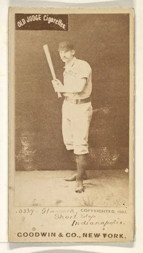 Glasscock, Shortstop, Indianapolis, from the Old Judge series (N172) for Old Judge Cigarettes