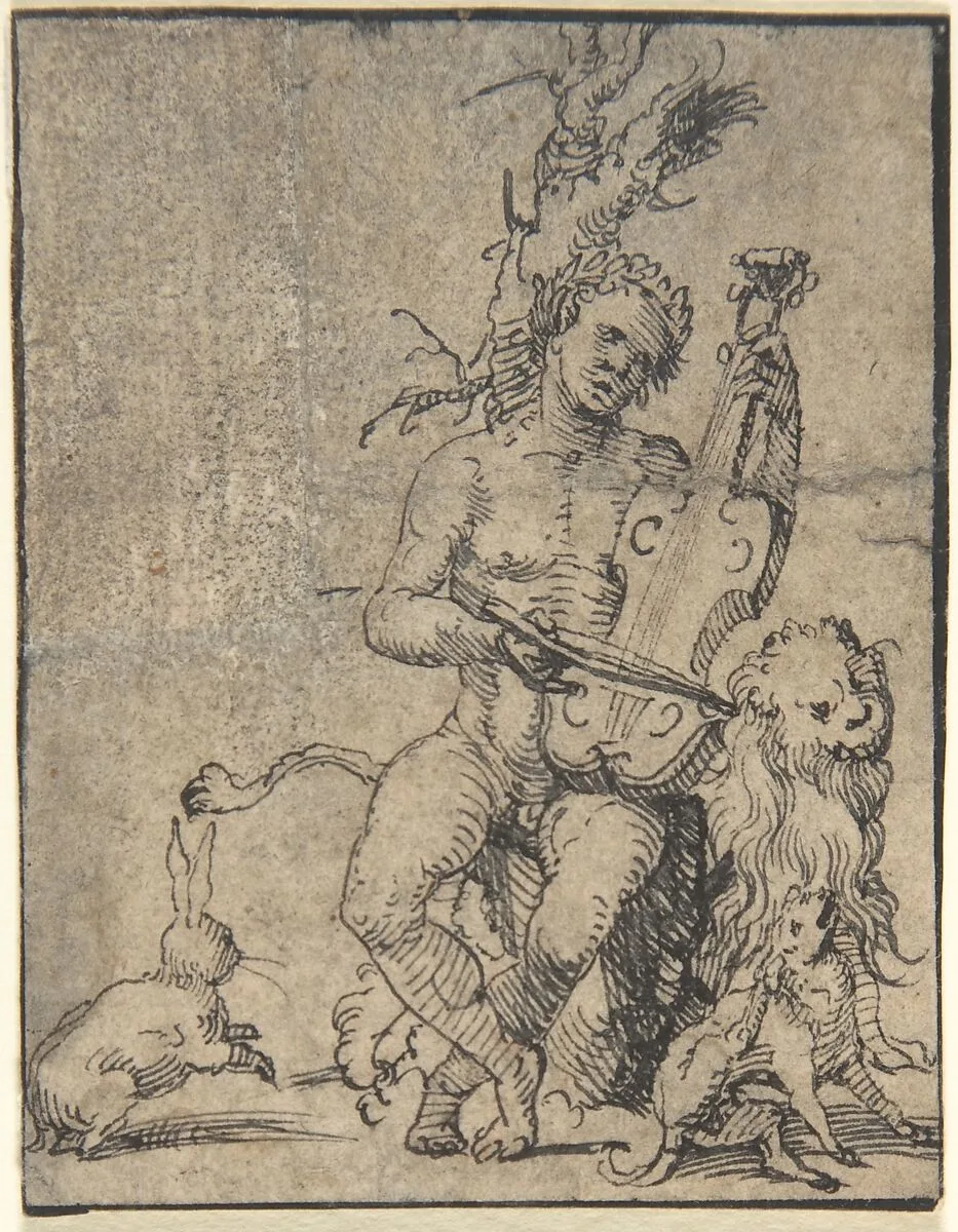 Orpheus Playing to the Animals — Peter Vischer the Younger|Anonymous, German, 16th century