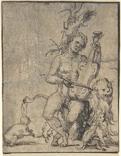 Orpheus Playing to the Animals