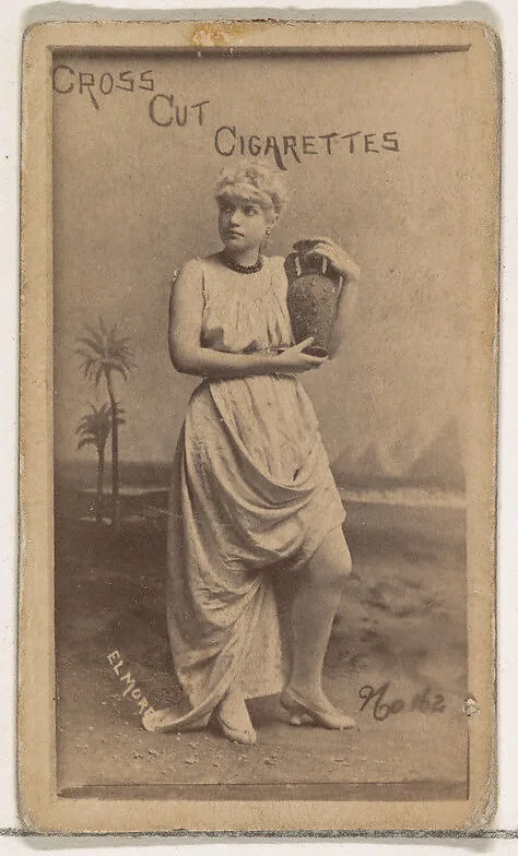 Card Number 162, Elmore, from the Actors and Actresses series (N145-1) issued by Duke Sons & Co. to promote Cross Cut Cigarettes — W. Duke, Sons & Co.