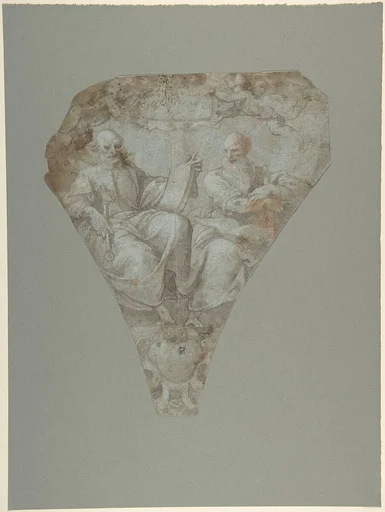 Study for a Pendentive: Figures of Saint Peter and Saint Paul