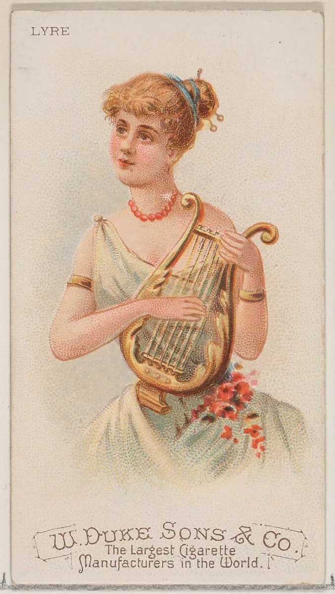 Lyre, from the Musical Instruments series (N82) for Duke brand cigarettes — W. Duke, Sons & Co.|Schumacher & Ettlinger