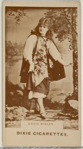 Annie Pixley, from the Actors and Actresses series (N45, Type 7) for Dixie Cigarettes