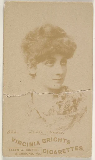 Card 522, Leslie Chester, from the Actors and Actresses series (N45, Type 6) for Virginia Brights Cigarettes