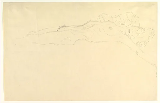 Reclining Nude with Outstretched Left Arm