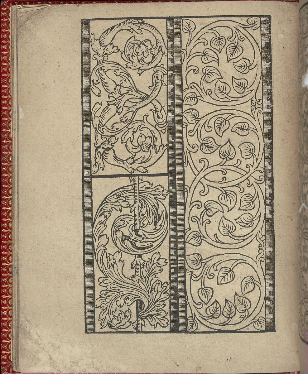 Ce est ung tractat de la noble art de leguille ascavoir ouvraiges de spaigne... page 22 (verso) — Willem Vosterman