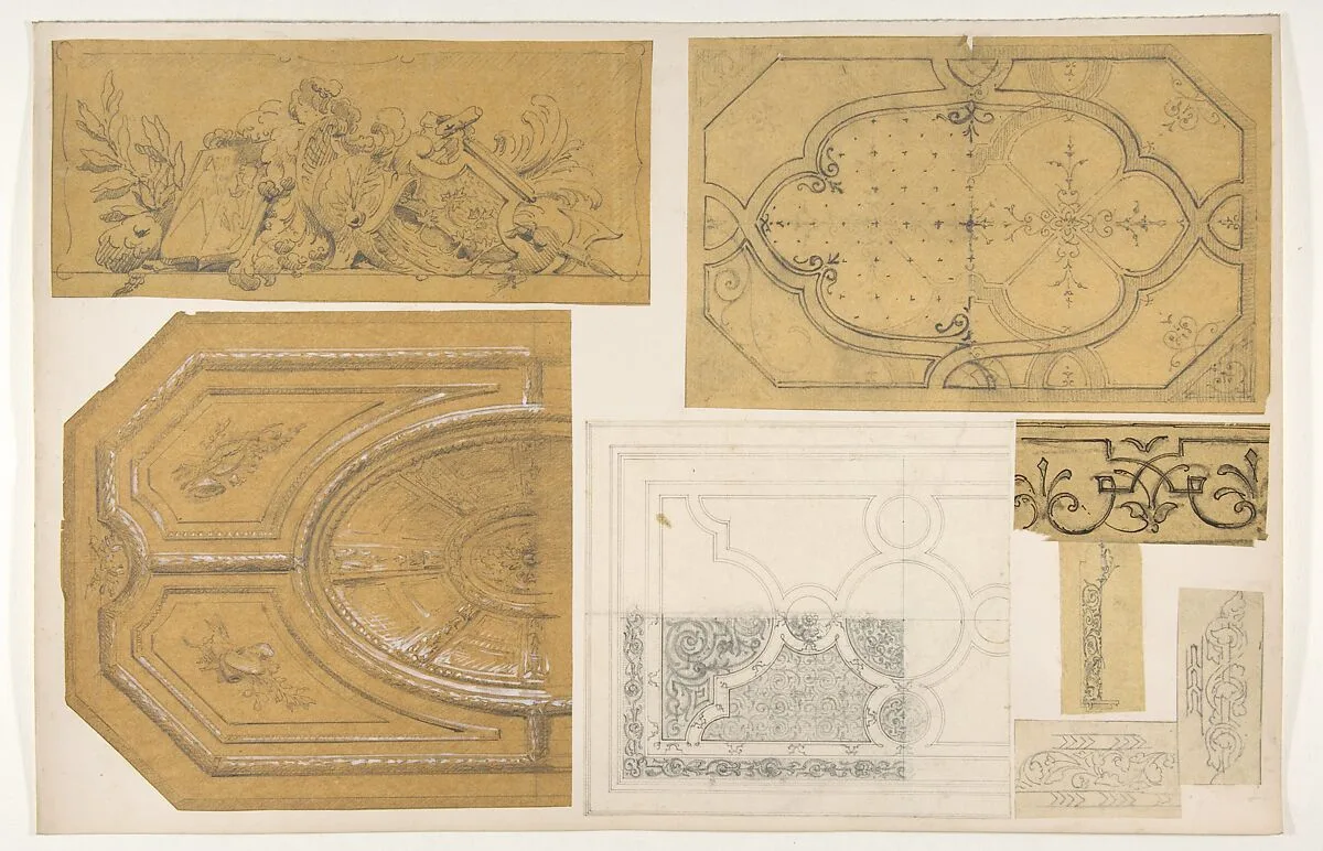 Eight designs for the painted decoration of interiors — Jules-Edmond-Charles Lachaise|Eugène-Pierre Gourdet