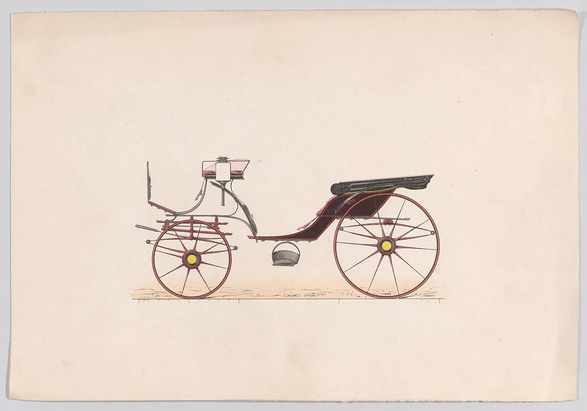 Design for Cabriolet Carriage — Anonymous, French, 19th century