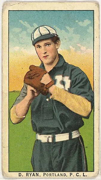 D. Ryan, Portland, Pacific Coast League, from the "Obak Baseball Players" set (T212), issued by the American Tobacco Company to promote Obak Mouthpiece Cigarettes — American Tobacco Company