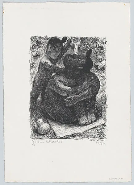 Little Bath: a child pouring water over a seated woman — Jean Charlot|George C. Miller