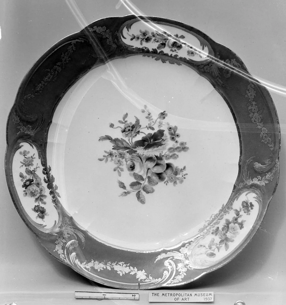 Plate (Assiette à palmes) (1 of 102) (part of a service) — Sèvres Manufactory|Denis Levé|Boileau jeune