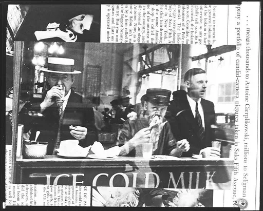 [Copy of Print of "New York Lunch Counter" on Top of Fortune Magazine Page]