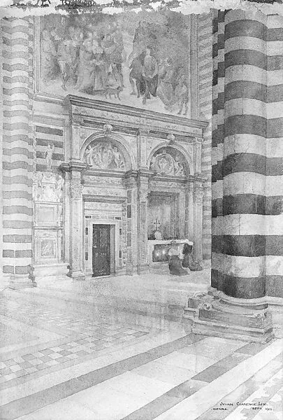 Interior of Church, Sienna — Julian Clarence Levi