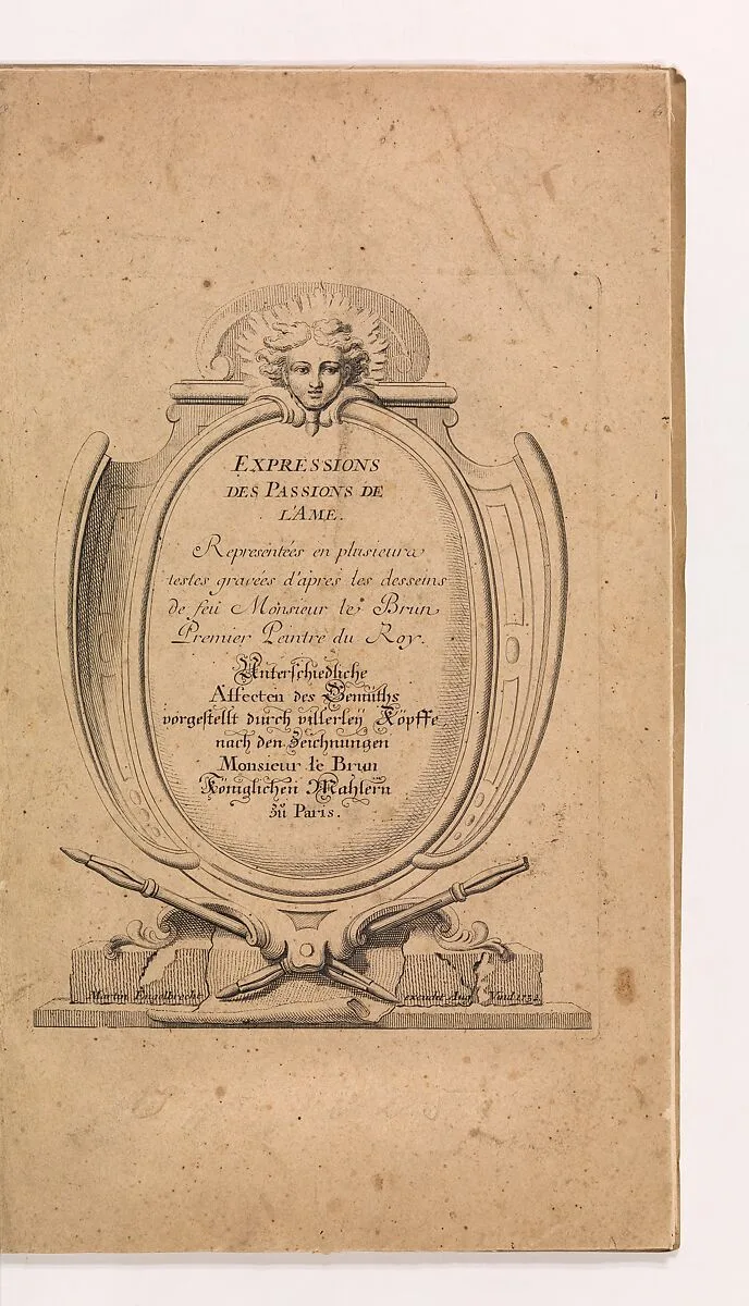 Expressions des passions de l'Ame — Charles Le Brun|Martin Engelbrecht