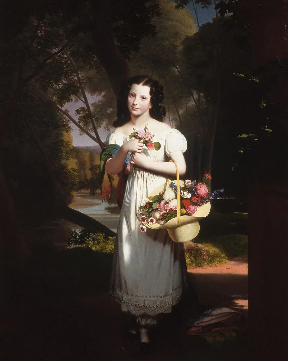 Little Girl with Flowers (Amelia Palmer) — Charles Cromwell Ingham