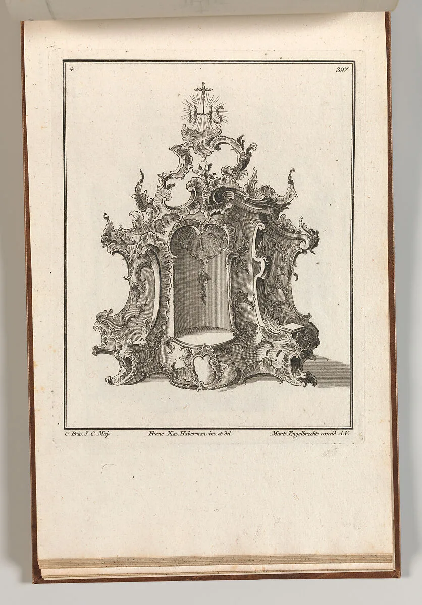 Design for a Tabernacle, Plate 4 from the series 'Tabernacle' — Martin Engelbrecht|Franz Xavier Habermann