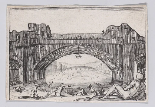 Reverse Copy of Le Ponte-Vecchio, a Florence (The Ponte-Vecchio, in Florence), from "Les Caprices"