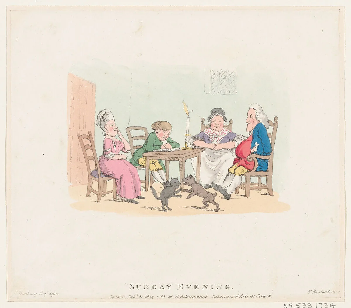 Sunday Evening — Rudolph Ackermann, London|Thomas Rowlandson|Henry William Bunbury