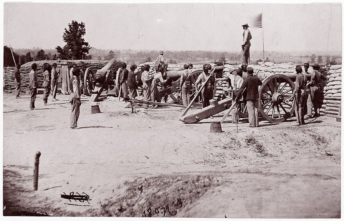 Colored Battery, Petersburg, June — Timothy H. O'Sullivan|Mathew B. Brady