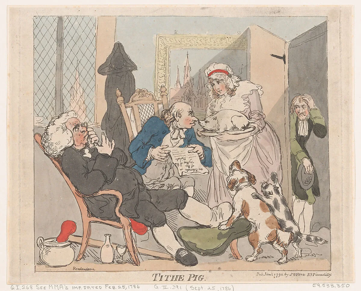 Tithe Pig — S. W. Fores|Thomas Rowlandson