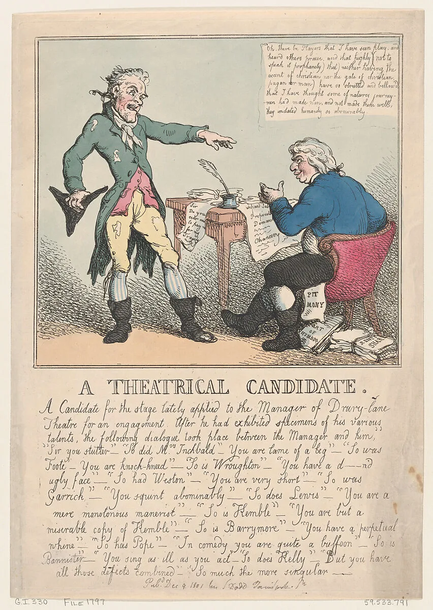 A Theatrical Candidate — Thomas Rowlandson