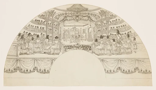 Interior of an Opera House, Showing the Stage and the Boxes with Their Occupants