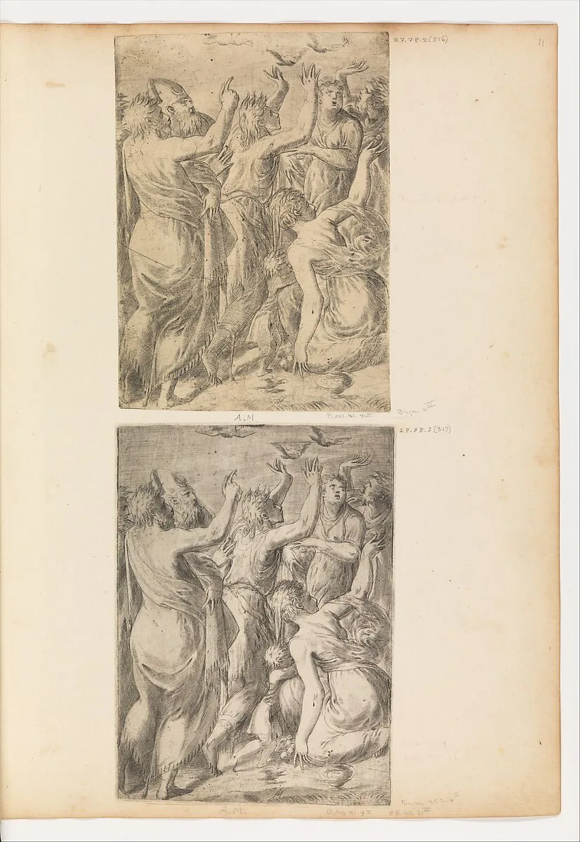 Moses Showing the Quails to the Israelites — Andrea Schiavone (Andrea Meldola)