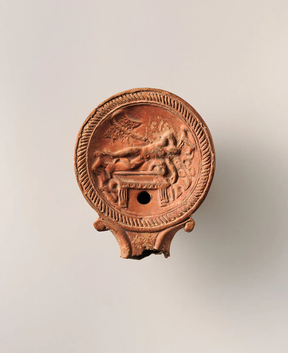 Terracotta oil lamp — Unknown