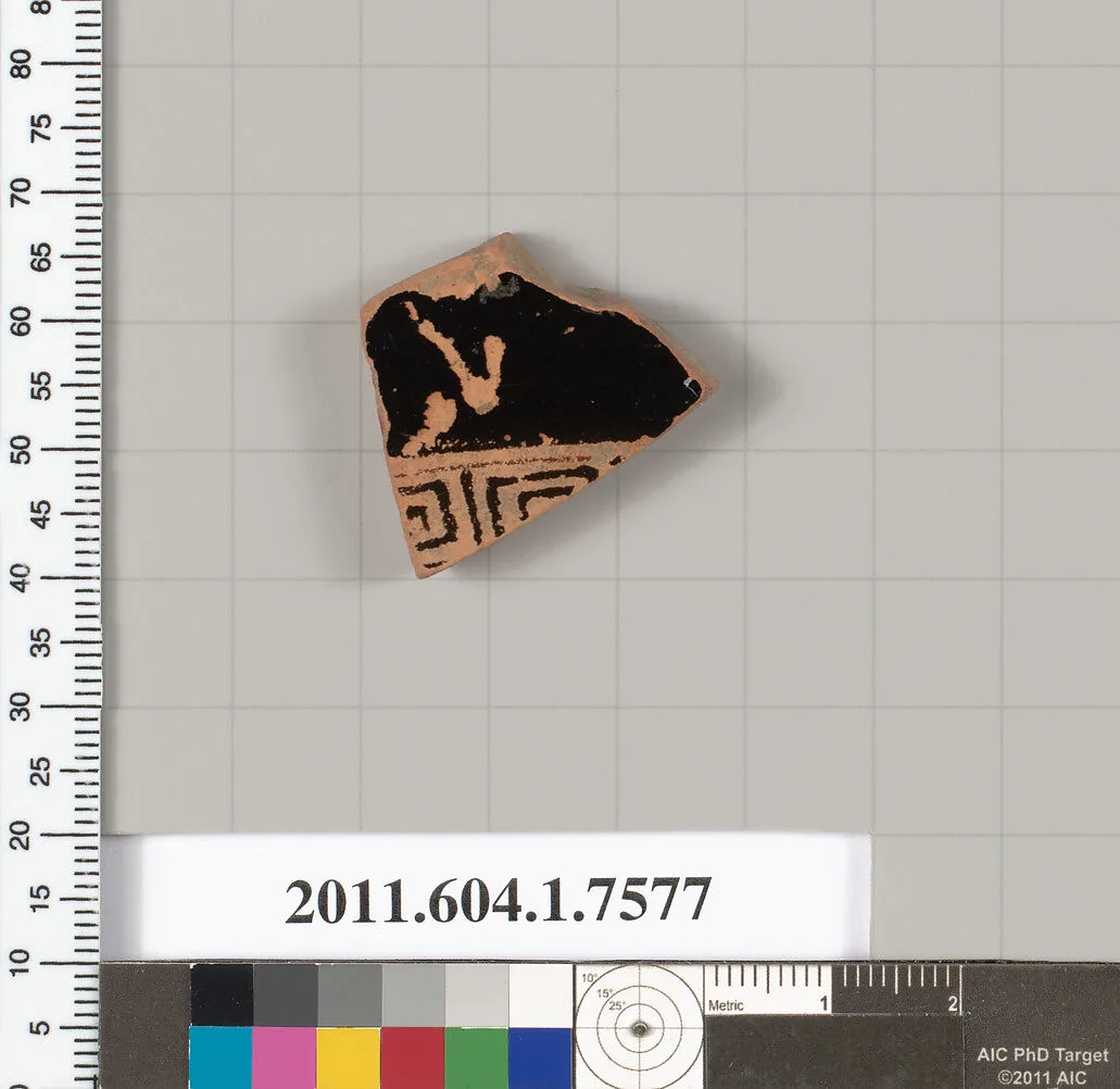 Terracotta fragment of a kylix (drinking cup) — Unknown