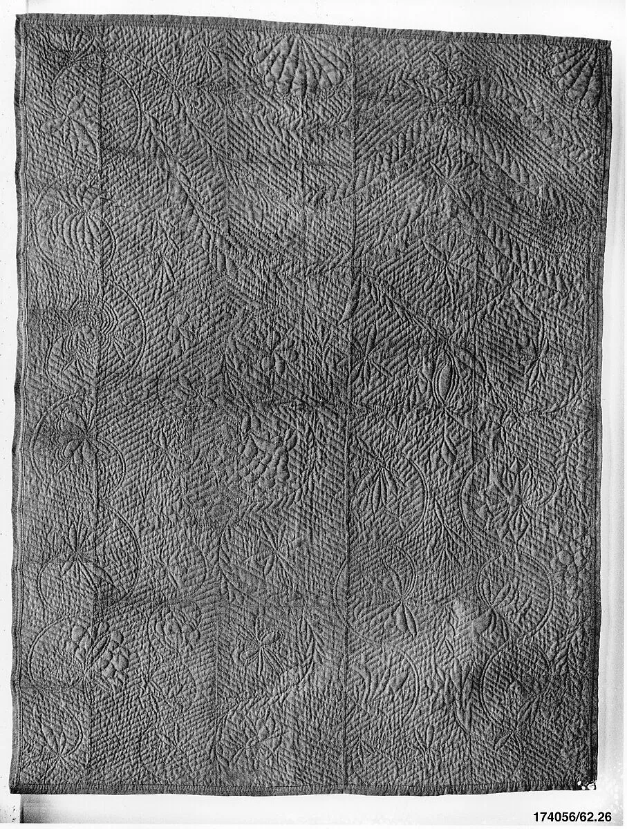 Wholecloth calamanco quilt — Unknown