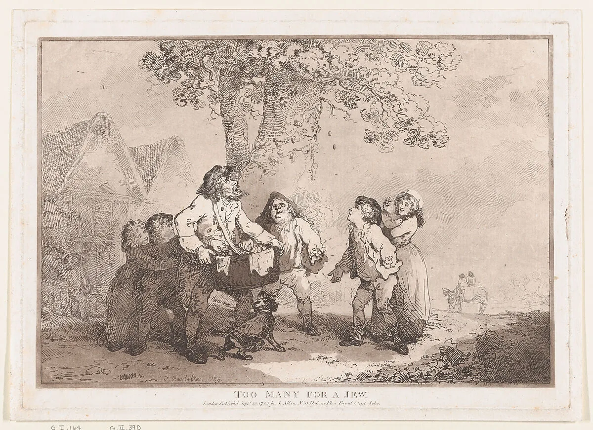 Too Many for a Jew — Samuel Alken|Thomas Rowlandson