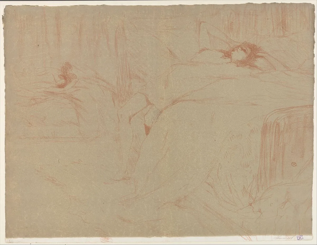 Collapsed on the Bed, from the series Elles — Gustave Pellet|Henri de Toulouse-Lautrec