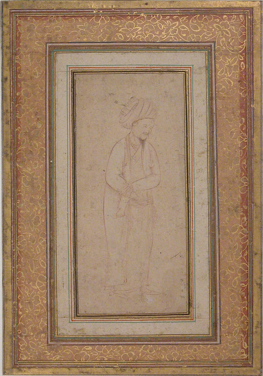 Man in a Long-sleeved Coat — Riza-yi 'Abbasi