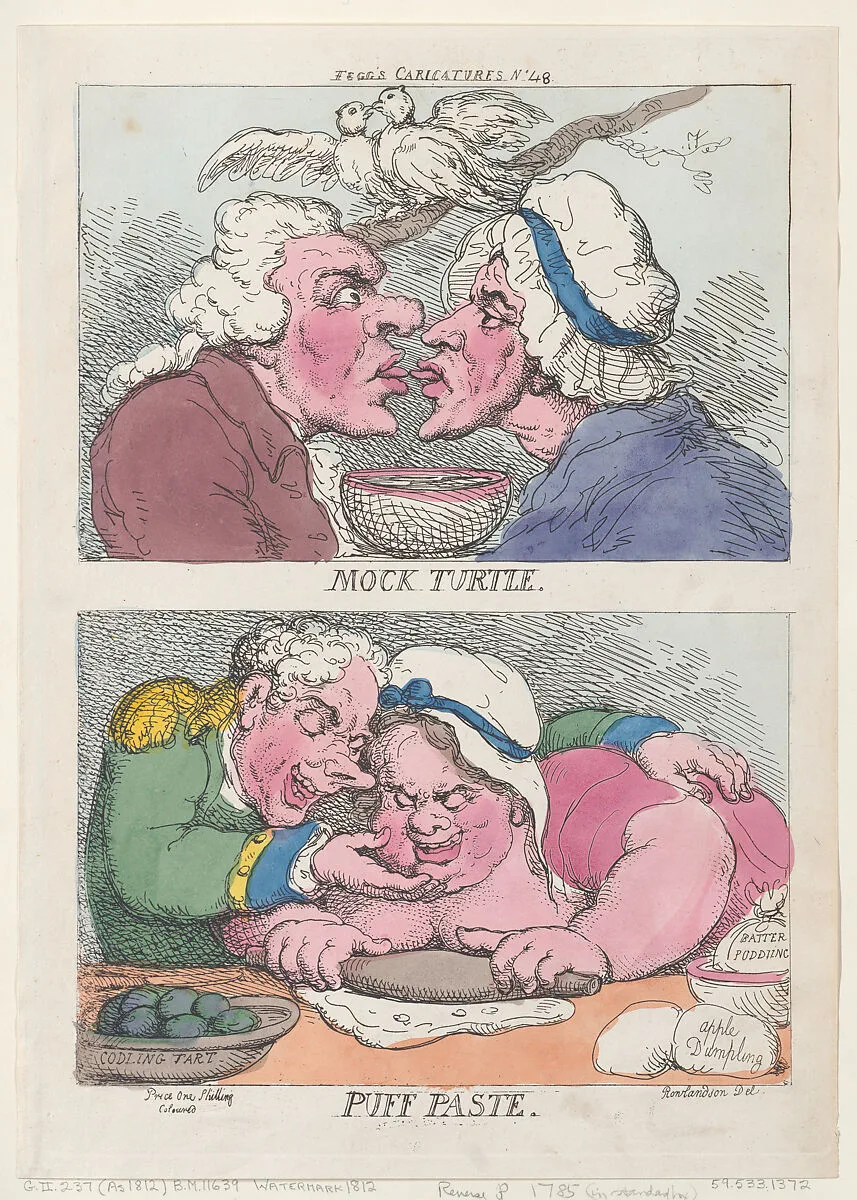 Mock Turtle; Puff Paste — Thomas Rowlandson|Thomas Tegg