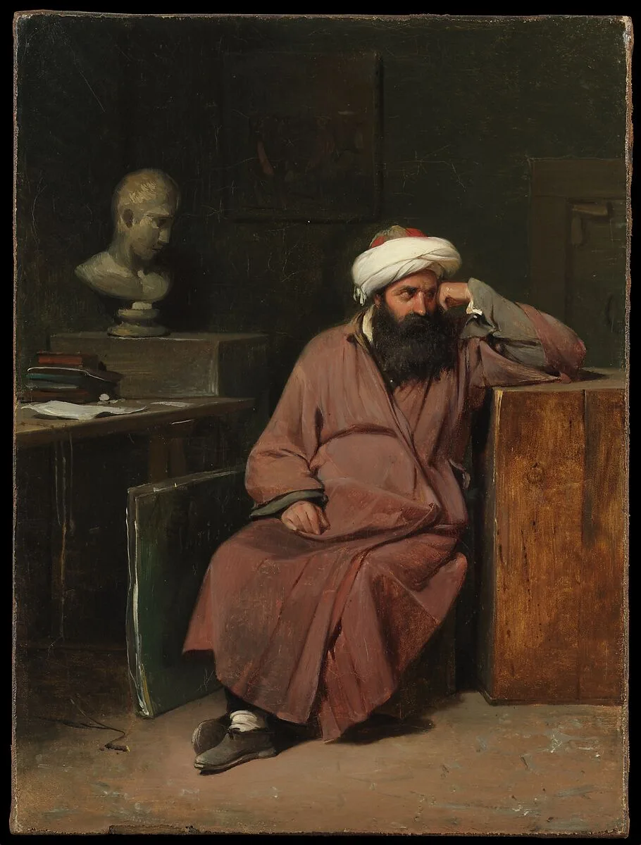 A Man from the Middle East in the Artist's Studio — Auguste-Xavier Leprince