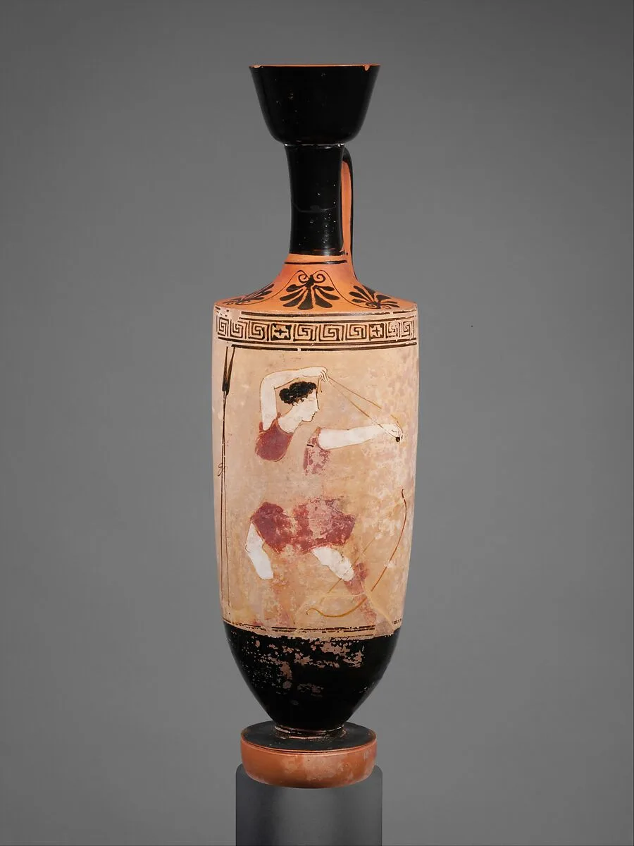 Terracotta lekythos (oil flask) — Klügmann Painter