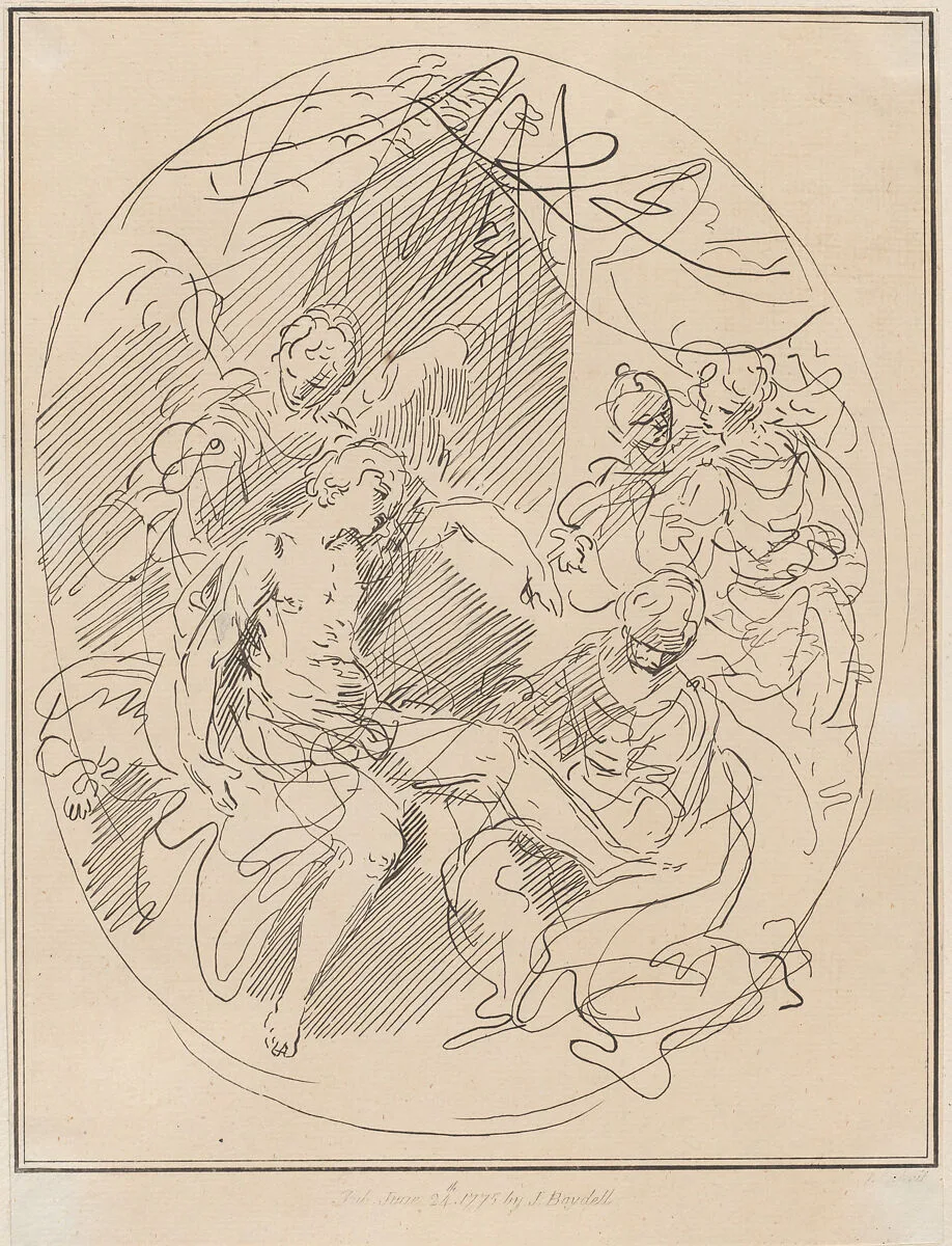 Mary Magdalene washing the feet of Christ — John Boydell|Giuseppe Canale