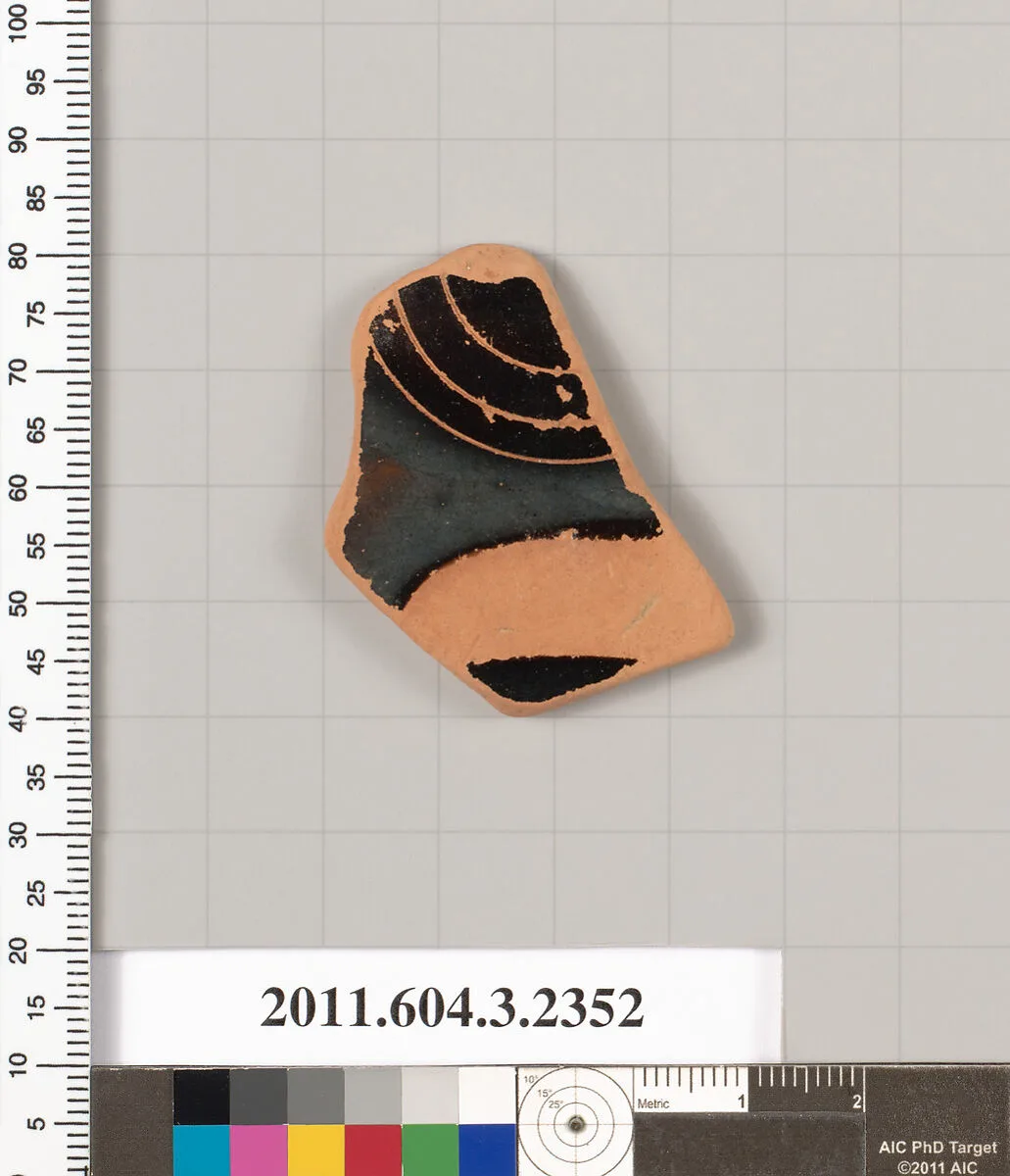 Terracotta fragment of a kylix: eye-cup (drinking cup) — Unknown